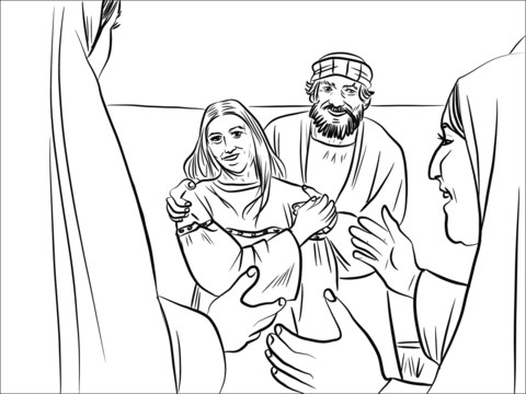 Peter And Dorcas Coloring Page